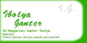 ibolya ganter business card